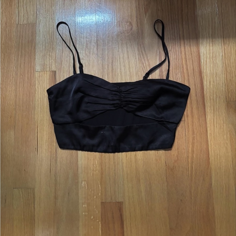 Forever 21 Black Satin Camisole Top
